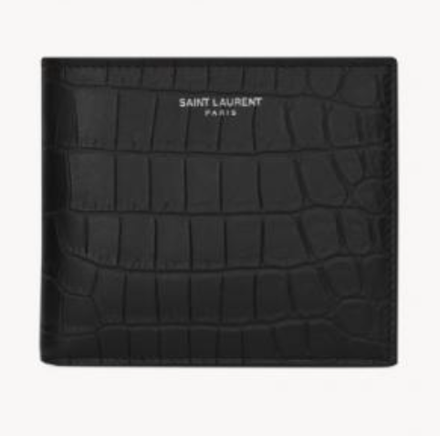 SAINT LAURENT Men's East/West Wallet in Crocodile-Embossed Leather, Saint Laurent Paris