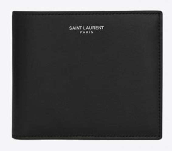 SAINT LAURENT Men's East/West Wallet in Smooth Leather with Coin Purse