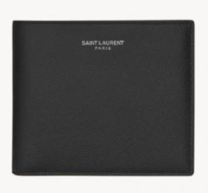 Saint Laurent Paris East/West Wallet in Grain de Poudre Embossed Leather with Coin Purse