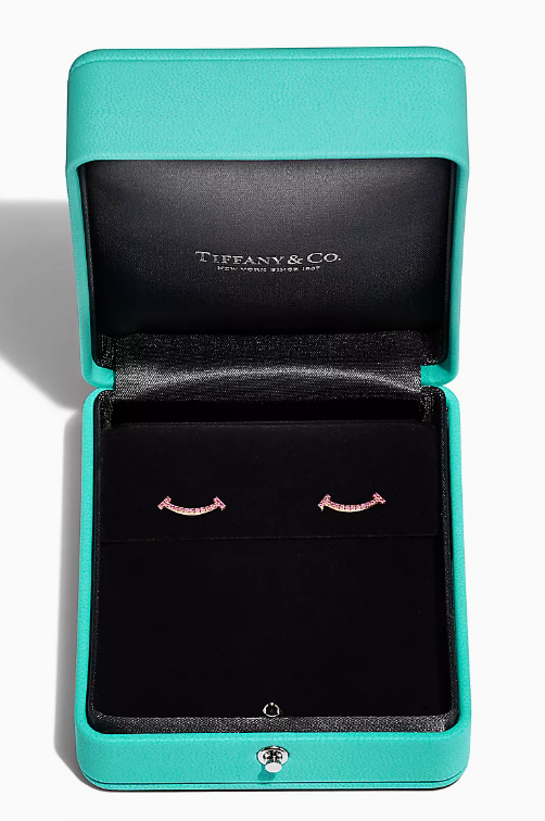 Tiffany T Smile Earrings Pink sapphires set in 18k rose gold