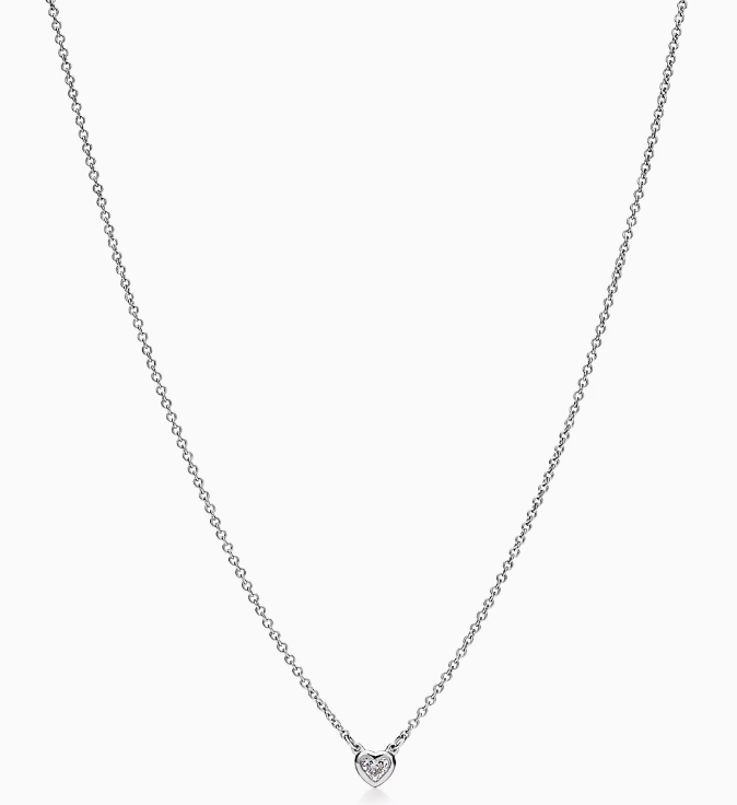 Tiffany Elsa Peretti™ Diamonds by the Yard™ Heart Pendant Platinum