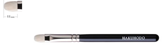 Hakuhodo J242 Eye Shadow Brush Round & Flat  ( Hair:Goat & Synthetic fiber)