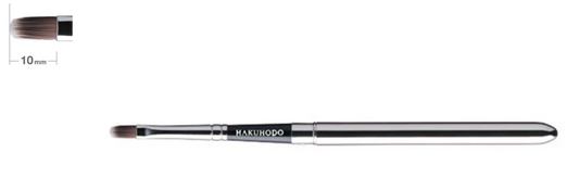 Hakuhodo Retractable Cover Lip Brush Round & Flat PBT (Hair: Synthetic fiber) HB1288