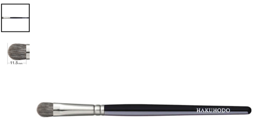 Hakuhodo G004A Eyeshadow Round Flat (Hair type:Gray squirrel, goat) BkSL