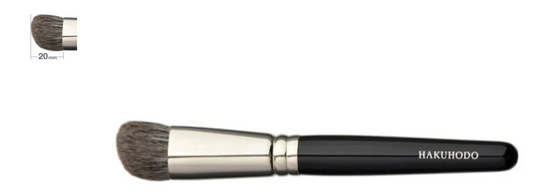 Hakuhodo G6458 Highlight Round Angled (Hair type: Gray squirrel, goat) (BkSL)