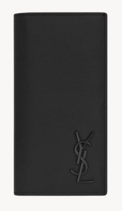 Saint Laurent Continental Wallet Cassandre in Grain de Poudre Embossed Leather
