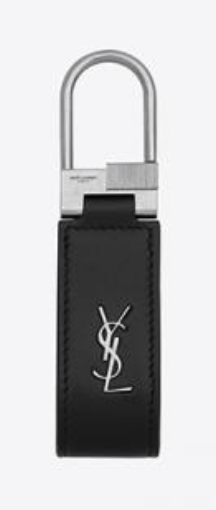 Saint Laurent Monogram Keyring (Shiny Leather)