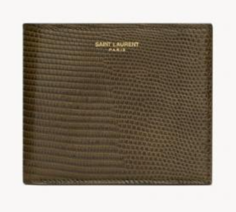 Saint Laurent Paris East/West Wallet in Lizard Leather