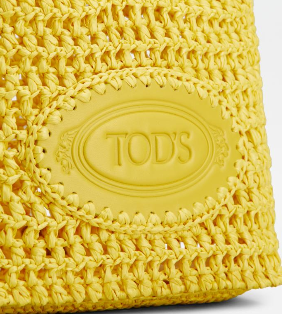 TOD'S/Women's [Japan Limited] Raffia & Leather Shopping Bag Mini