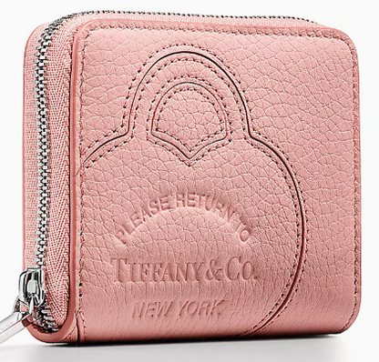 Return to Tiffany™ [Japan Limited] Small Zip Wallet Blush Pink Leather