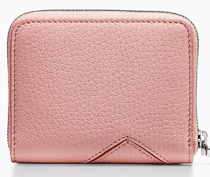 Return to Tiffany™ [Japan Limited] Small Zip Wallet Blush Pink Leather