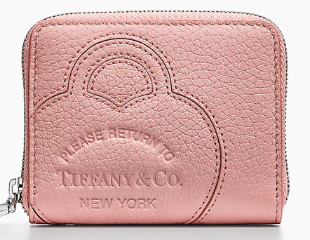 Return to Tiffany™ [Japan Limited] Small Zip Wallet Blush Pink Leather