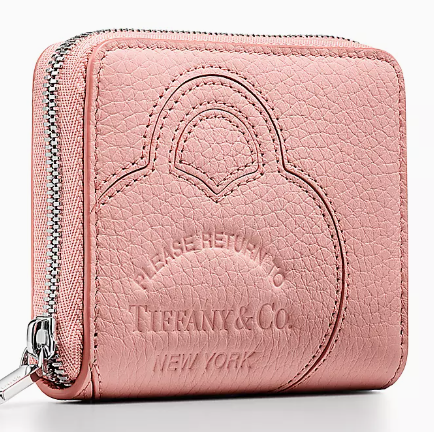 Return to Tiffany™ [Japan Limited] Small Zip Wallet Blush Pink Leather