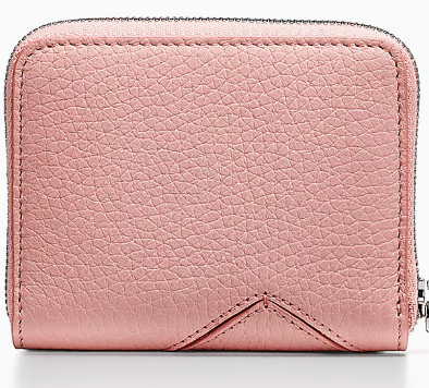 Return to Tiffany™ [Japan Limited] Small Zip Wallet Blush Pink Leather