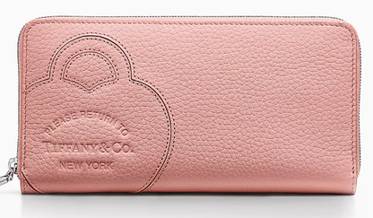 Return to Tiffany™ [Japan Limited] Large Zip Wallet Blush Pink Leather