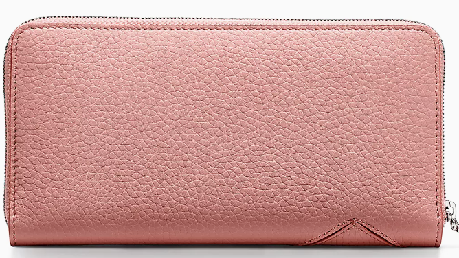 Return to Tiffany™ [Japan Limited] Large Zip Wallet Blush Pink Leather
