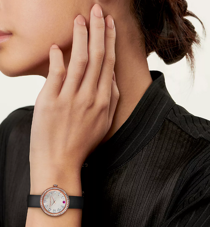 [Japan Limited] Tiffany Eternity 28mm Round Watch Pink sapphires and diamonds set in rose gold