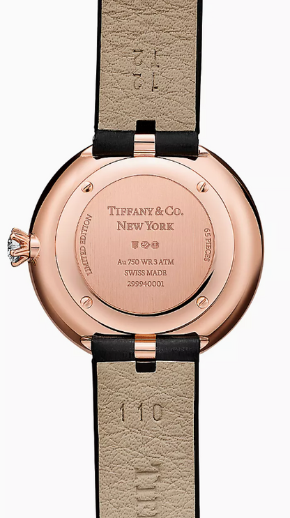 [Japan Limited] Tiffany Eternity 28mm Round Watch Pink sapphires and diamonds set in rose gold