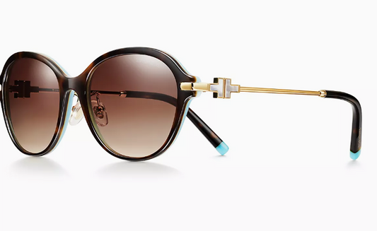 Tiffany T [Japan Limited] Sunglasses Tortoise & Tiffany Blue Acetate & Brown Lenses