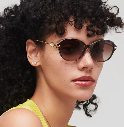 Tiffany T [Japan Limited] Sunglasses Tortoise & Tiffany Blue Acetate & Brown Lenses
