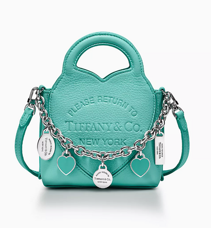 Return to Tiffany™ Micro Charm Tote Bag Tiffany Blue leather