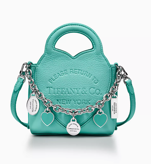 Return to Tiffany™ Micro Charm Tote Bag Tiffany Blue leather