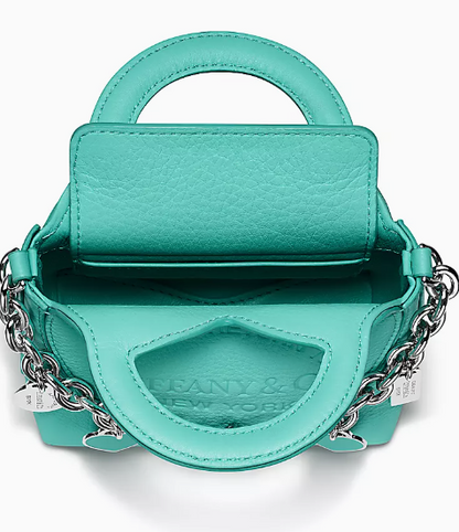 Return to Tiffany™ Micro Charm Tote Bag Tiffany Blue leather