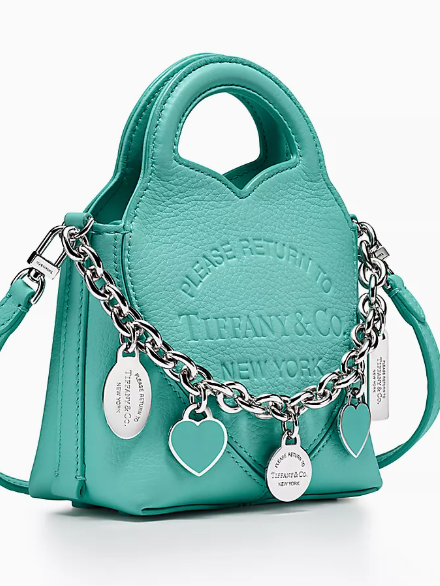 Return to Tiffany™ Micro Charm Tote Bag Tiffany Blue leather