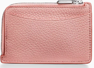 Return to Tiffany™ [Japan Limited] Zip Card Case Blush Pink Leather