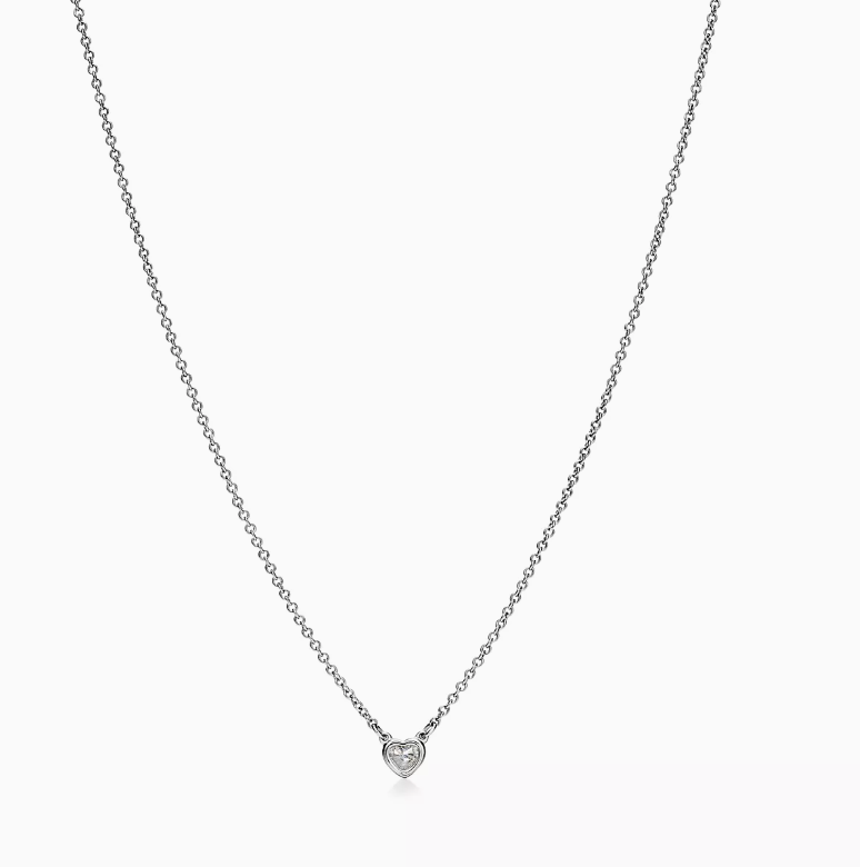 Tiffany Elsa Peretti™ Diamonds by the Yard™ Heart Pendant Platinum
