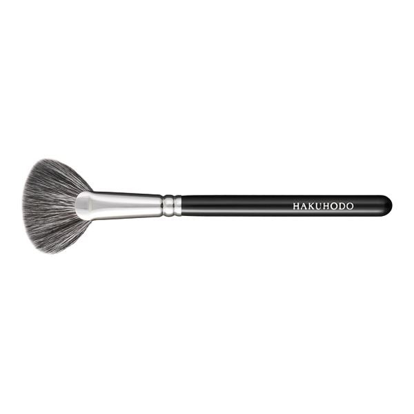 Hakuhodo F6141 Ougi short and fan shaped  (Hair:grey squirrel・Goat) BkSL