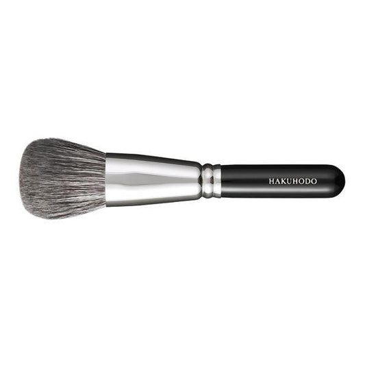 Hakuhodo G6413 Powder Round &　Flat Short （Hair:Blue squirrel・Goat・Synthetic fiber) BkSL