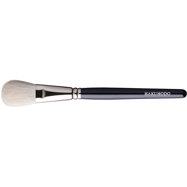 Hakuhodo J5547 cheek round flat (goat/synthe) BkSL