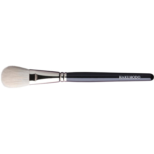 Hakuhodo J5547 cheek round flat (goat/synthe) BkSL