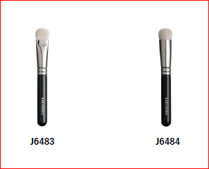 Hakuhodo J6484 eyeshadow brushes, round angled (goat and synthetic mixed) BkSL